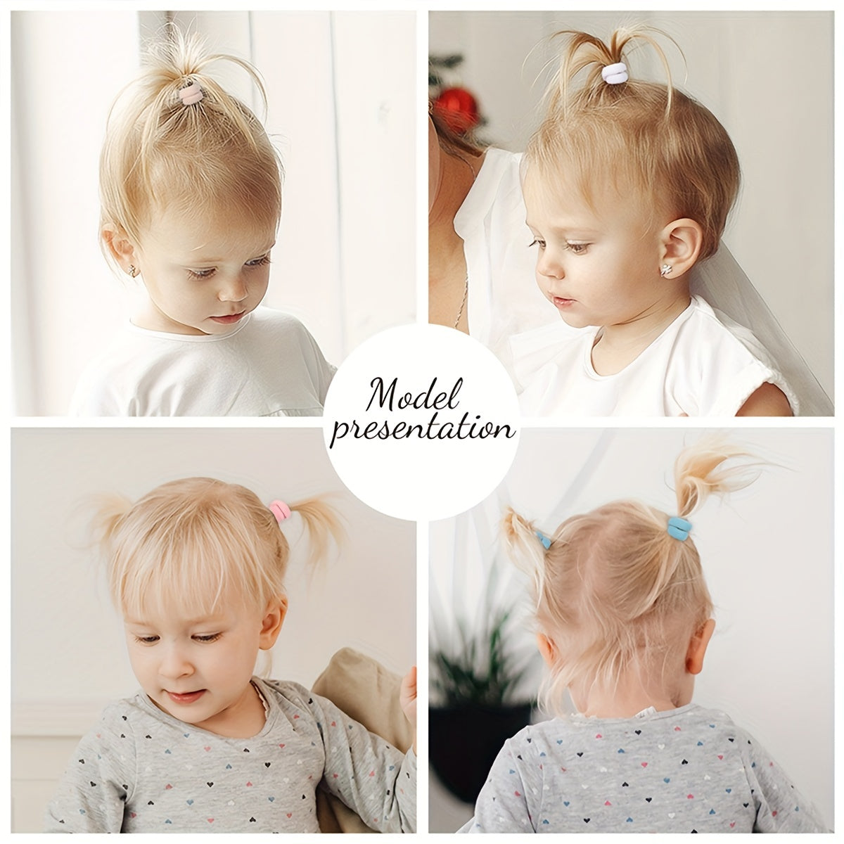 Cuerda elástica para el pelo para niñas: juego de accesorios para el pelo con coleteros para niñas (100/300 piezas), ideal para regalar