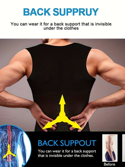 Unisex Compression Body Shaper Top - Slimming Chest & Abdomen Vest - Hiccupzz