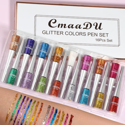 Fashion Creative Glitter Powder Liquid Eyeliner Set - Hiccupzz