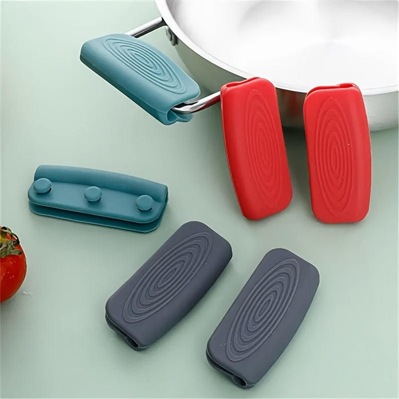 1/2 Pair Silicone Anti-Scald Pot Handle Covers - Non-Slip Heat Insulation Kitchen Accessories