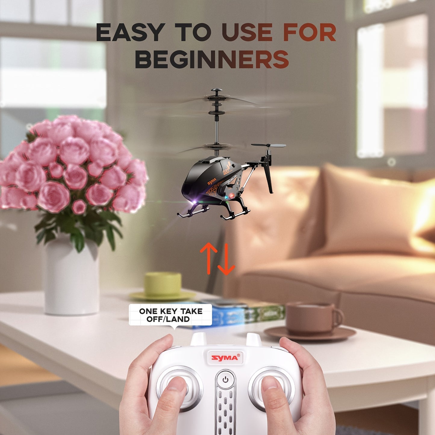 SYMA Q20 RC Helicopter - Beginner-Friendly, 3.5 Channel Gyro-Stabilized Quadcopter, USB Rechargeable Aluminum Alloy