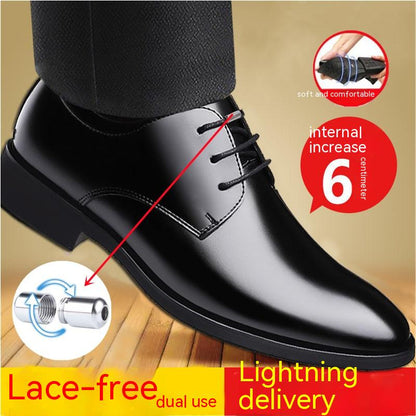 Men's Leather Shoes Casual Photo Increase - Hiccupzz