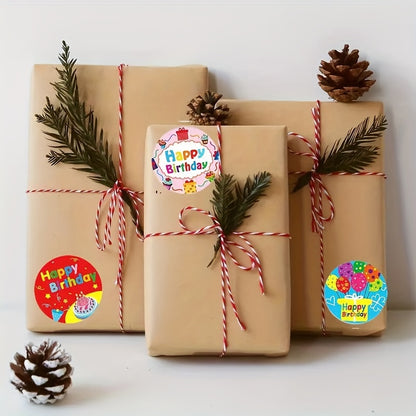 500 Pcs Cartoon Birthday Blessing Stickers – 8 Self-Adhesive Designs, Perfect for Handmade Decorative Seals, Teacher Rewards, and Holiday Decorations - Hiccupzz