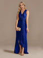 Women's Sequin Twisted Irregular Evening Dress - Hiccupzz