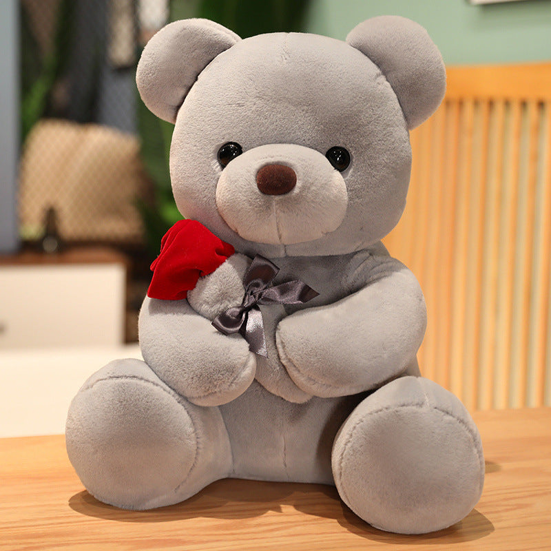 23-45cm New Lovely Hug Roses Teddy Bear Plush Pillow Stuffed Soft Animal Dolls