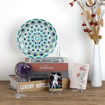 Acrylic Easel Stands: Clear Mini Display Holders (2/6/10/12 pcs) for Coins, Pocket Watches, Capsules, and Medals - Hiccupzz