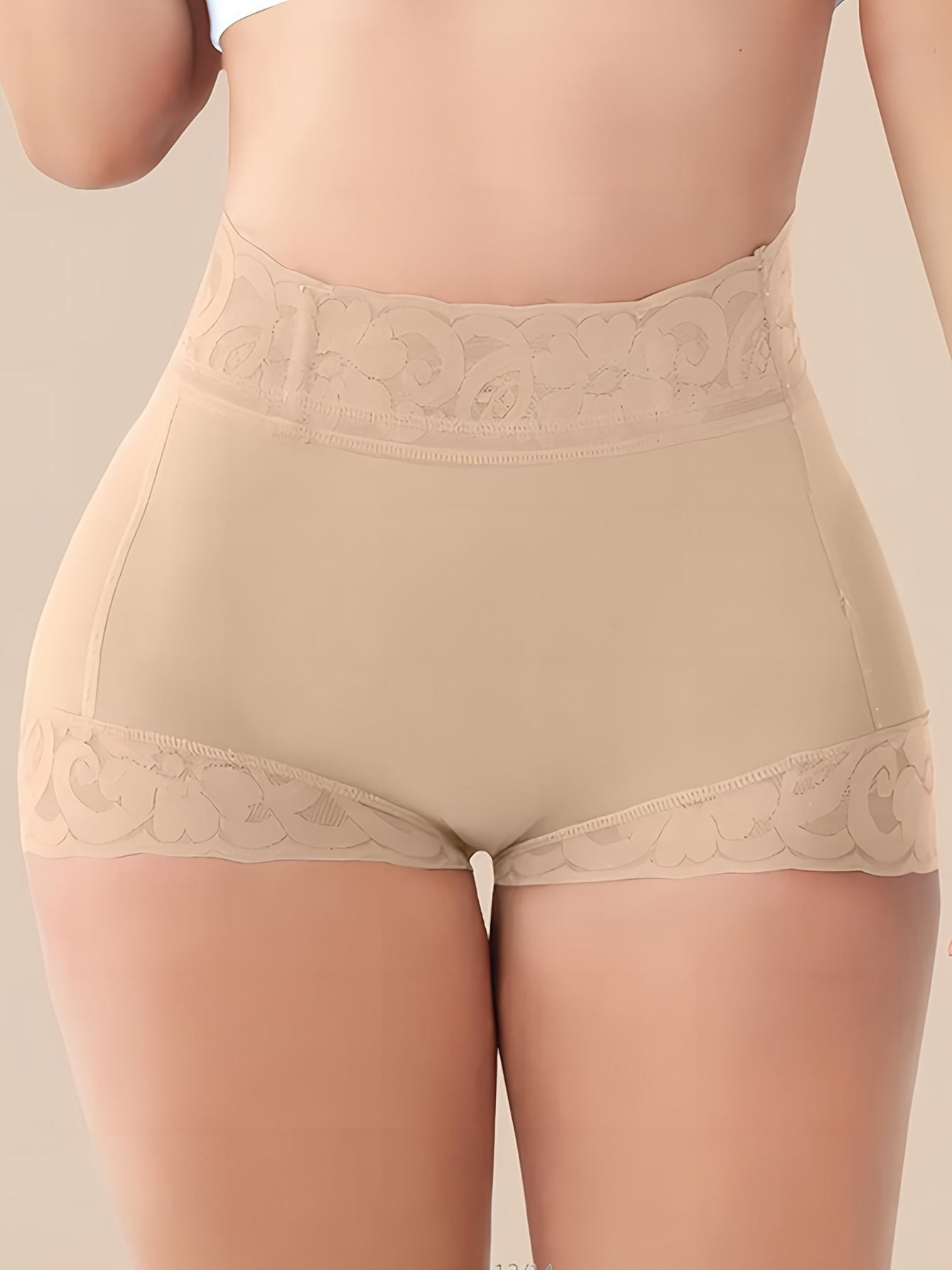 Lace Trim Sculpting Panties, Comfy & Breathable Butt Lifting Panties, Women's Lingerie & Underwear