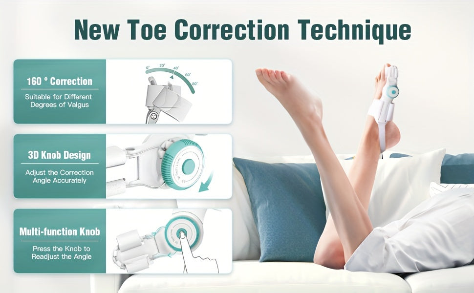 1 Pc Adjustable Bunion Corrector with Anti-Slip Heel Strap