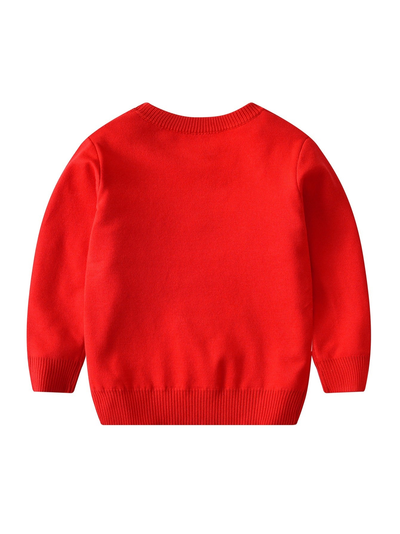 Boys' Elk Print Knitted Sweater - Autumn/Winter