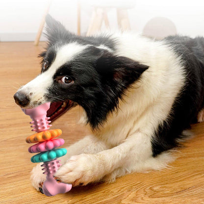 Dog Chew Toy Dog Bone Type  Dogs Teeth Cleaning Toys Indestructible TPR Bone Chewing Bite Resistant Teething Toys  Pet Products - Hiccupzz