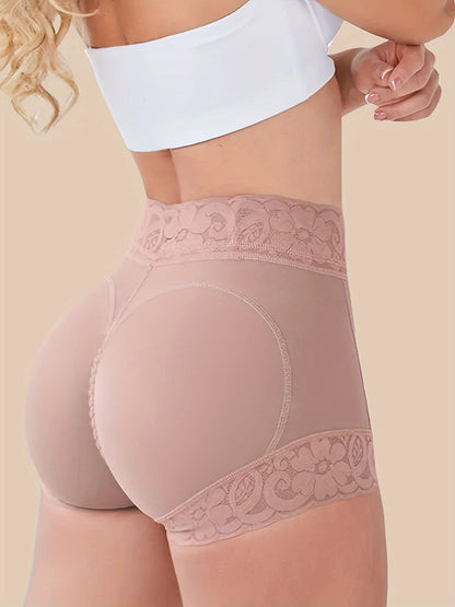 Lace Trim Sculpting Panties, Comfy & Breathable Butt Lifting Panties, Women's Lingerie & Underwear - Hiccupzz