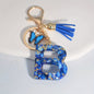 Blue Butterfly Alphabet Initial Keychain - Cute Resin Charm for Bags and Daily Use - Hiccupzz