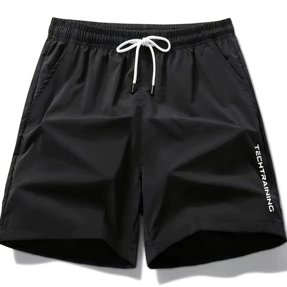 Men's Casual Loose Fit Active Shorts, Chic Letter Print Sports Shorts For Summer - Hiccupzz