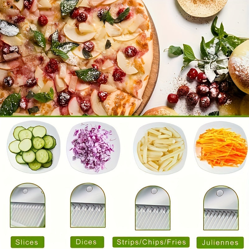 Stainless Steel Mandoline Slicer - Manual Veg Chopper