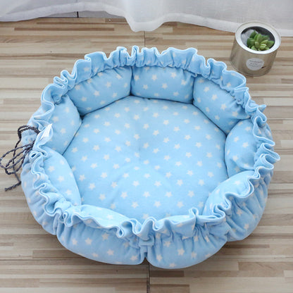 135cm Fluffy Cotton Pet Sleeping Nest & Play Gym Mat with Arch Toys