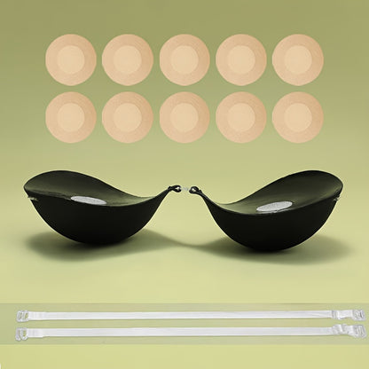 Strapless Reusable Breast Pasties - Invisible Self-Adhesive Nipple Covers for Women's Lingerie & Underwear - Comfortable and Discreet Solution for Lift and Coverage - Hiccupzz