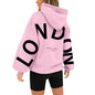 Printed Long Sleeve Loose Pockets Hooded Sweater - Hiccupzz