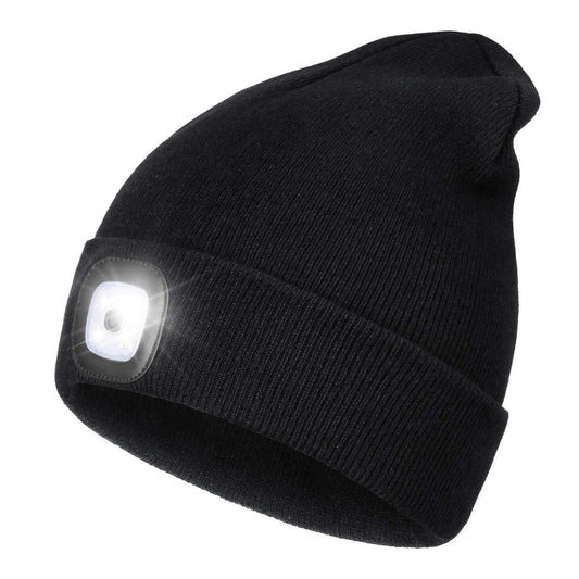 LED Light Knitted Cap - Rechargeable & Removable Luminous Warm Hat