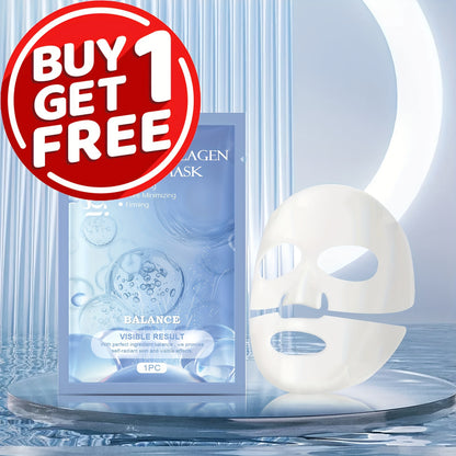 Buy 1 Get 1 Free Collagen Facial Mask (2pcs) – Hydrating, Firming, Anti-Aging, - Hiccupzz