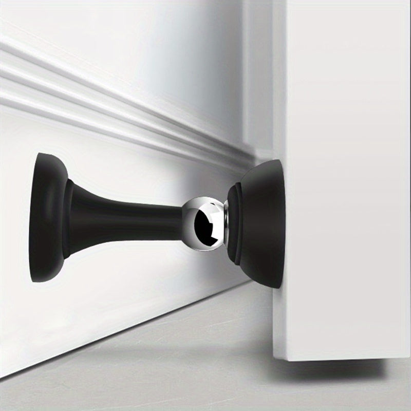 Strong Magnetic Silent Door Stopper - Bedroom Free-Punch Door Suction, Anti-Collision Silicone Floor Door Stop