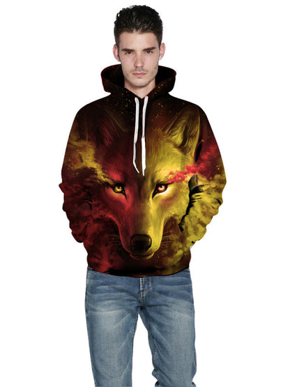 Unisex's Wolf Pattern Hoodie - Hiccupzz