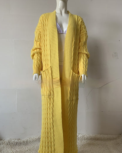 Women's Long Knit Sweater Coat - Hiccupzz