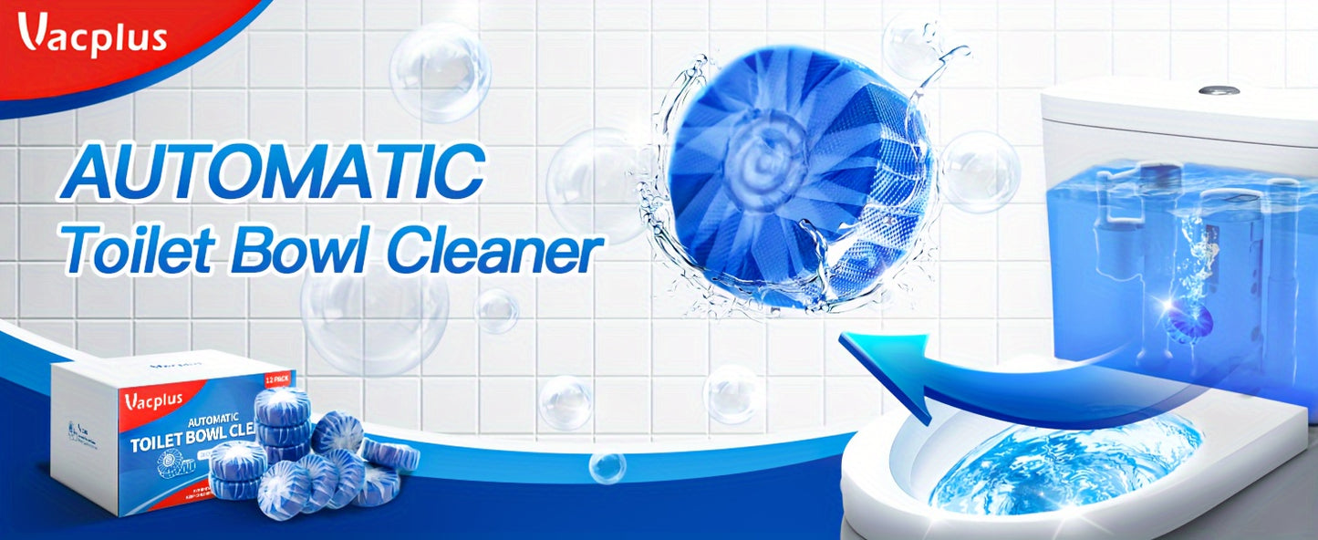 Automatic Toilet Bowl Cleaner Tablets - Low Odor, Long-Lasting Deodorizing, Tough Stain Removal