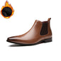 Men's High Top Leather Short Boots Business - Hiccupzz