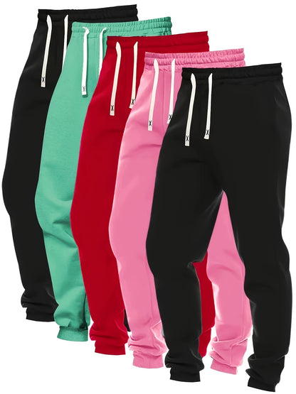 5-Pack Women's Loose Fit Drawstring Joggers for Fall/Winter Activewear - Hiccupzz