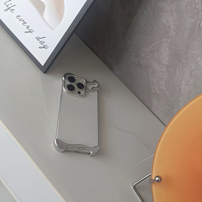 Metal Corner Anti-Fall Special-Shaped Phone Case For iPhone 15 Pro Max 14 15 Pro 14 Pro Max 14 15 Plus 13 Pro Max 13 Pro With Lens Film Frameless Slim Shockproof - Hiccupzz