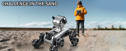 1 Pc Gesture-Controlled Robot Dog RC Car, 8WD All-Terrain Stunt Vehicle, USB Rechargeable Battery Powered, Plastic, for Kids Ages 8-13