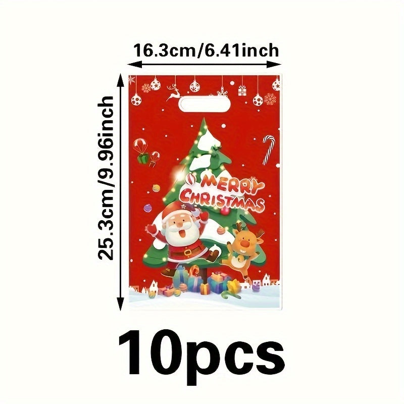 10pcs Christmas Party Supplies – Bead Gift Bags, Christmas Decoration Tote Bags for Weddings, Birthdays, and Craft Tote Bags, Perfect for Party Gifts and Decorations