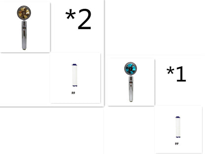 Shower Head Water flow 360 Degrees Rotating With Small Fan ABS Rain High Pressure Spray Nozzle Bathroom Accessories - Hiccupzz