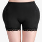 Women's Casual Shapewear Bottoms, Plus Size Contrast Lace Padded Butt Lifting Thigh Slimming Shorts - Hiccupzz