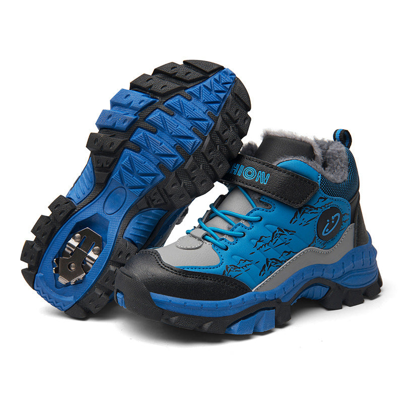 Children's Cotton Shoes Boys Two Cotton Large Cotton Hiking Shoes