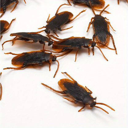 Realistic Brown Cockroach Prank Set (5 Pcs): Perfect for Parties, Holidays, and Halloween (2.56 x 0.79 inches) - Hiccupzz