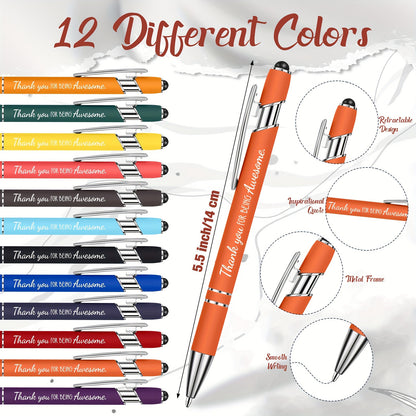 24 Pcs Inspirational Gift Journals With Ballpoint Pen A6 Leather Journal Notebook Bulk For Employee Appreciation Gift Coworker Teacher Nurse Business Work School (Awesome) - Hiccupzz