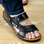 First Layer Cowhide Men's Sandals Beach Shoes Non-slip Slippers - Hiccupzz