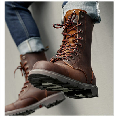 Outdoor Motorcycle Riding High Barrel Martin Boots - Hiccupzz