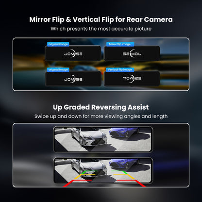 4K Mirror Dash Cam Front And Rear, Rearview Mirror Camera For Cars & Trucks With 11" IPS Touch Screen, Backup Camera With Type-C, Starvis Sensor - Hiccupzz