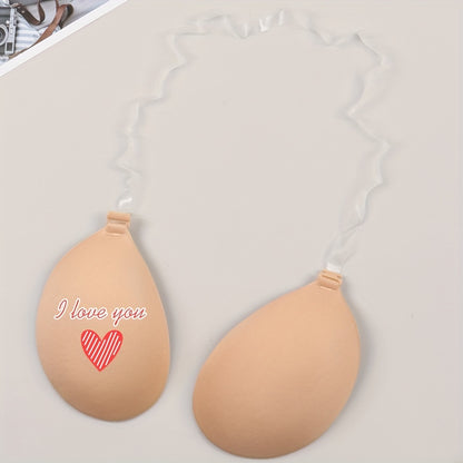 Women Adhesive bra Nipple Covers Breast Pasties Knit Love Pattern Self-adhesive Invisible Nipple Stickers Breast Covers - Hiccupzz