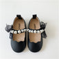 Girls Soft Bottom Pearl Bow Princess Shoes - Hiccupzz