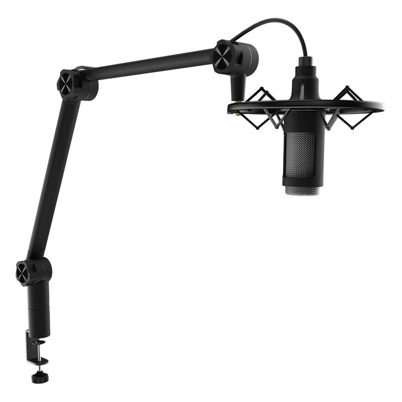 Desktop Microphone Stand - Universal Folding Cantilever for Live Broadcast & Karaoke