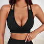Women's Seamless Push Up Sports Bra, Fitness Yoga Top, Gym Running Workout Underwear, Cross-Back Athletic Support - Hiccupzz