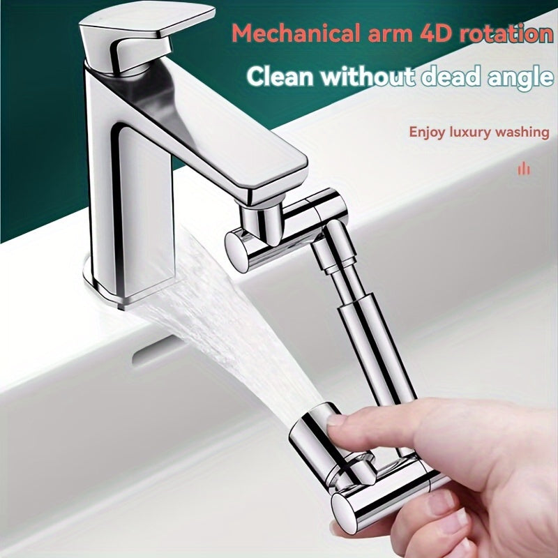 1 Pc Robotic Arm Faucet Extender - Universal Water-Saving Nozzle with Anti-Splash Bubble, Retractable & Rotatable Arm