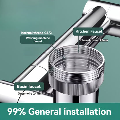 1 Pc Robotic Arm Faucet Extender - Universal Water-Saving Nozzle with Anti-Splash Bubble, Retractable & Rotatable Arm