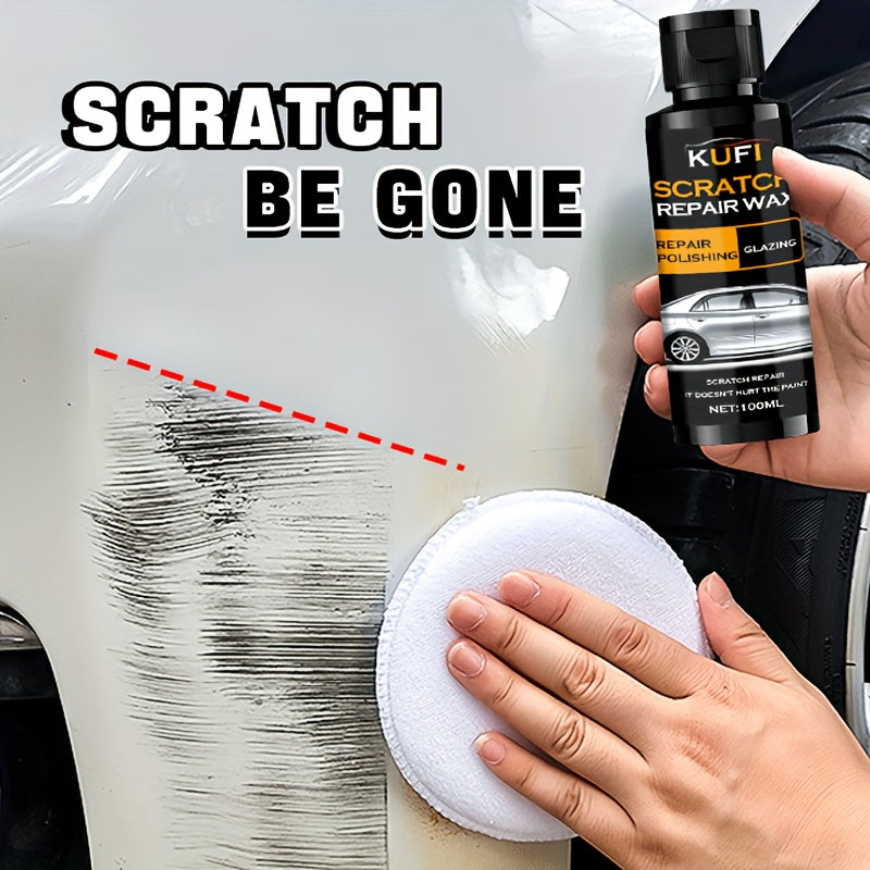 Universal Car Scratch Repair Wax Kit, Polishing & Waxing Scratch Removal Restoration Cream for All Vehicles - Plastic Surface Compatible