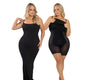 Round Neck Sleeved Slim Fitting Long Dress - Hiccupzz