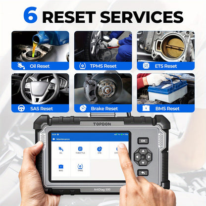 TOPDON AD500 Diagnostic Scan Tool with Reset Functions & AutoVIN, Lifetime Updates - Hiccupzz