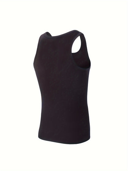 5-Pack Men's White Tank Tops - Comfortable Cotton Sleeveless T-Shirts for Fitness & Casual Wear - Hiccupzz